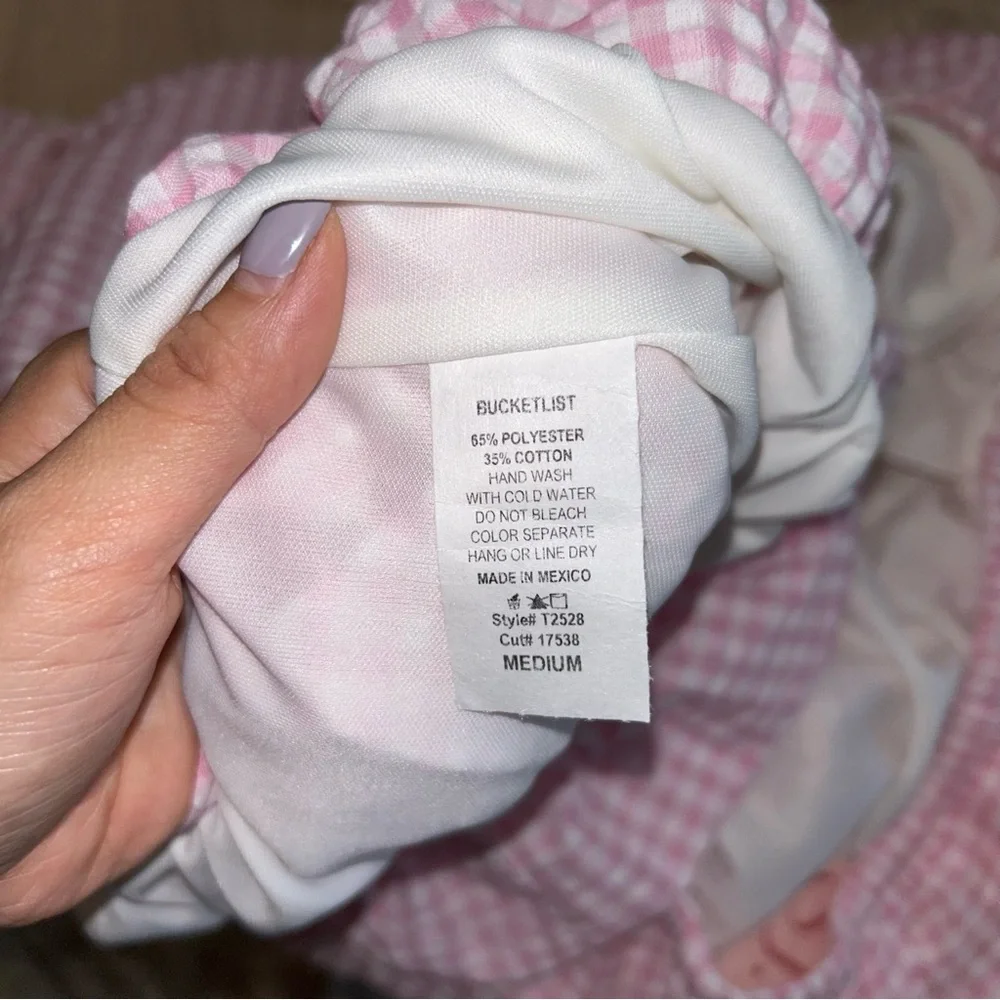 NWT BUCKETLIST Gingham Set - Picture 4 of 4